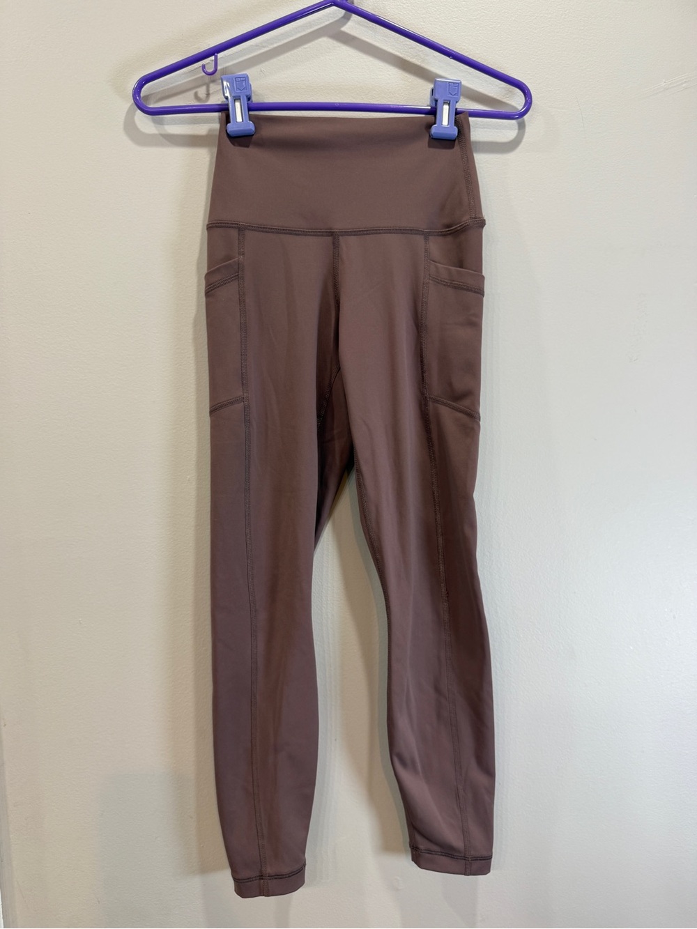 90 Degree By Reflex High-Waist Pocket Leggings in Brown